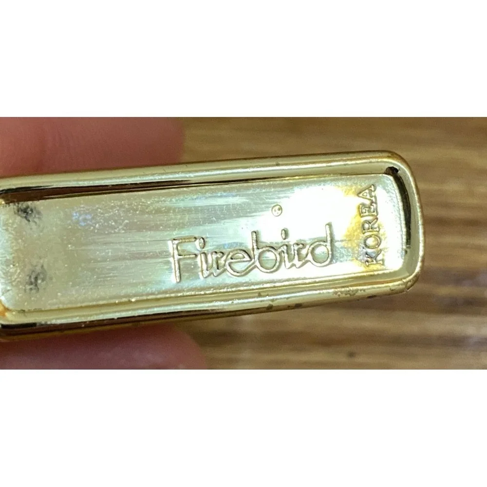 VTG WINSTON CIGARETTES GOLD TONE ENGRAVED EAGLE FIREBIRD WIND PROOF LIGHTER FLIP